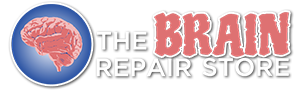 Brain Repair Store Logo White Text