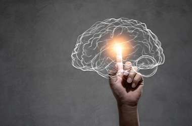 Functional Medicine South Chesterfield VA Lit Up Brain Graphic HP Brain Lit Up With Finger In The Middle