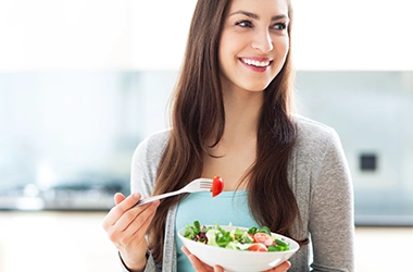 Functional Medicine South Chesterfield VA Woman With Salad Woman With Salad